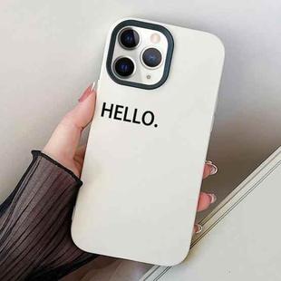 For iPhone 11 Pro HELLO Word PC Hybrid TPU Phone Case(White)