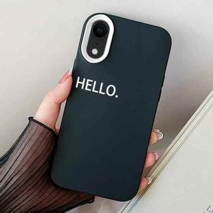 For iPhone XR HELLO Word PC Hybrid TPU Phone Case(Black)