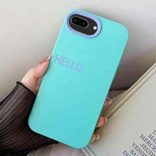 For iPhone 7 Plus / 8 Plus HELLO Word PC Hybrid TPU Phone Case(Sky Cyan)