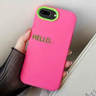 For iPhone 7 Plus / 8 Plus HELLO Word PC Hybrid TPU Phone Case(Rose Red)