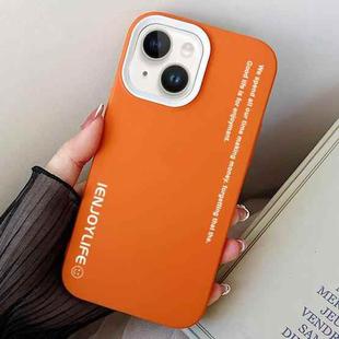 For iPhone 14 Plus Simple Words PC Hybrid TPU Phone Case(Orange)