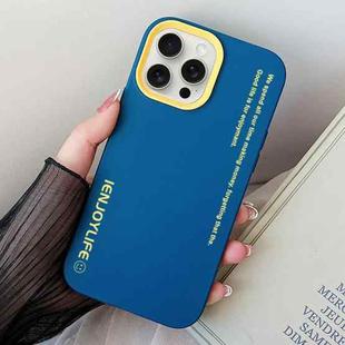 For iPhone 14 Pro Max Simple Words PC Hybrid TPU Phone Case(Royal Blue)