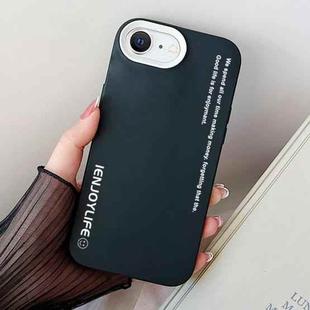 For iPhone 7 / 8 / SE 2022 Simple Words PC Hybrid TPU Phone Case(Black)