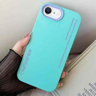 For iPhone 7 / 8 / SE 2022 Simple Words PC Hybrid TPU Phone Case(Sky Cyan)