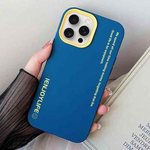 For iPhone 13 Pro Max Simple Words PC Hybrid TPU Phone Case(Royal Blue)
