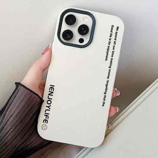 For iPhone 13 Pro Simple Words PC Hybrid TPU Phone Case(White)