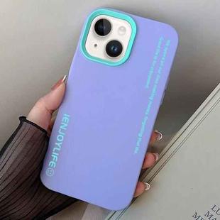 For iPhone 13 Simple Words PC Hybrid TPU Phone Case(Purple)