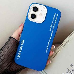 For iPhone 12 / 12 Pro Simple Words PC Hybrid TPU Phone Case(Blue)