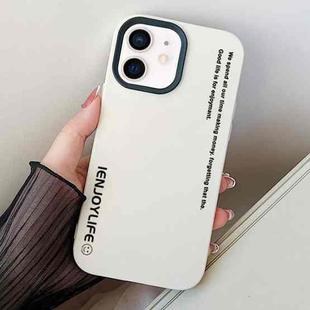 For iPhone 11 Simple Words PC Hybrid TPU Phone Case(White)