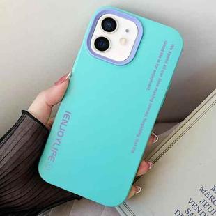 For iPhone 11 Simple Words PC Hybrid TPU Phone Case(Sky Cyan)