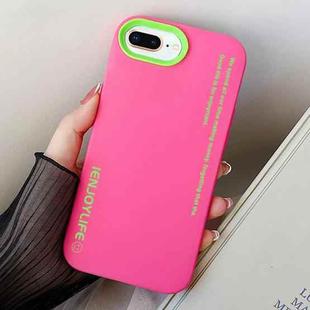 For iPhone 7 Plus / 8 Plus Simple Words PC Hybrid TPU Phone Case(Rose Red)