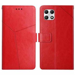 For T-Mobile REVVL 7 5G Y-shaped Pattern Flip Leather Phone Case(Red)