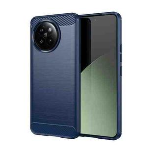 For Xiaomi 14 Civi Brushed Texture Carbon Fiber TPU Phone Case(Blue)