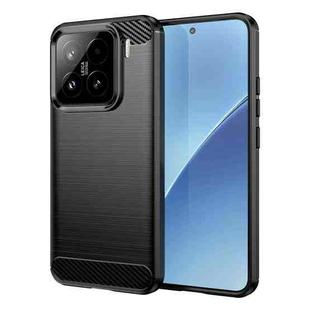 For Xiaomi 15 Carbon Fiber Brushed Texture TPU Phone Case(Black)