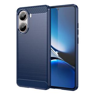 For Xiaomi Poco X7 Pro Carbon Fiber Brushed Texture TPU Phone Case(Blue)