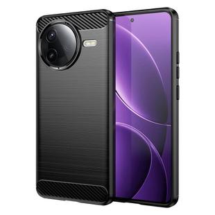 For Xiaomi Poco F7 Pro Carbon Fiber Brushed Texture TPU Phone Case(Black)