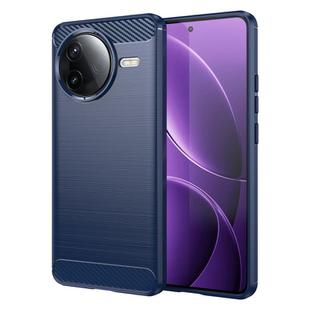 For Xiaomi Poco F7 Pro Carbon Fiber Brushed Texture TPU Phone Case(Blue)