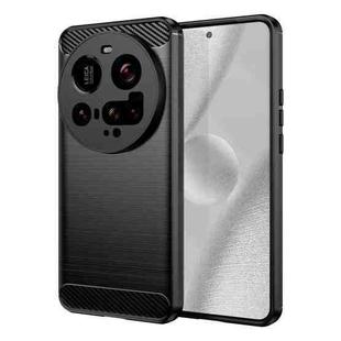For Xiaomi 15 Ultra Carbon Fiber Brushed Texture TPU Phone Case(Black)
