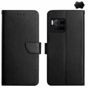 For T-Mobile REVVL 7 Pro 5G HT02 Genuine Leather Fingerprint-proof Flip Phone Case(Black)