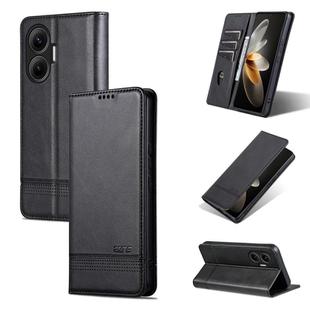 For Redmi Turbo 4 Pro AZNS Magnetic Calf Texture Flip Leather Phone Case(Black)