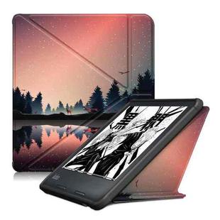 For Kobo Libra Colour 2024 Solid Color Deformation TPU Leather Smart Tablet Case(Sunset)