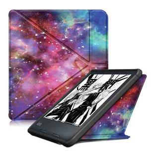 For Kobo Libra Colour 2024 Solid Color Deformation TPU Leather Smart Tablet Case(Milky Way)