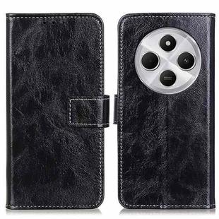 For Redmi 14C 4G Retro Crazy Horse Texture Leather Phone Case(Black)