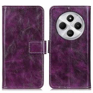 For Redmi 14C 4G Retro Crazy Horse Texture Leather Phone Case(Purple)