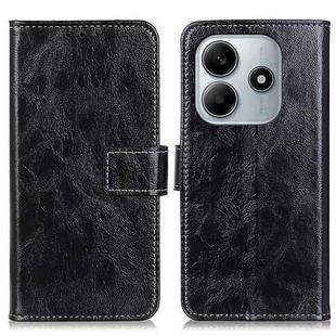 For Redmi Note 14 4G Retro Crazy Horse Texture Leather Phone Case(Black)
