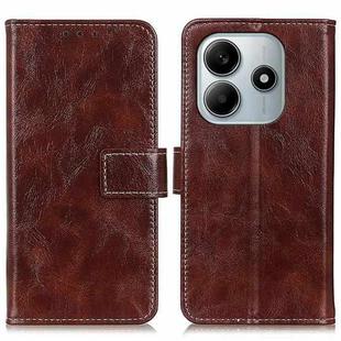 For Redmi Note 14 4G Retro Crazy Horse Texture Leather Phone Case(Brown)