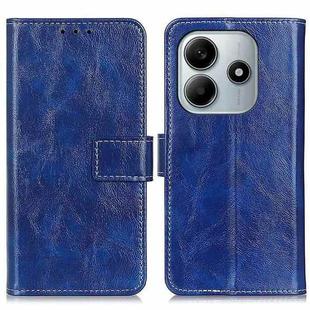 For Redmi Note 14 4G Retro Crazy Horse Texture Leather Phone Case(Blue)
