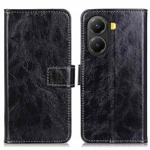 For Redmi Turbo 4 Retro Crazy Horse Texture Leather Phone Case(Black)