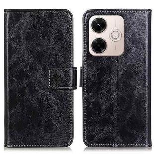 For Redmi 13x Retro Crazy Horse Texture Leather Phone Case(Black)