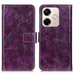 For Redmi 13x Retro Crazy Horse Texture Leather Phone Case(Purple)