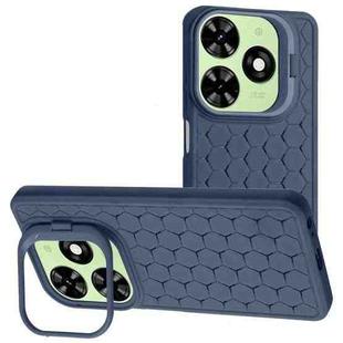 For Infinix Hot 40i Honeycomb Radiating Lens Holder TPU Phone Case(Blue)
