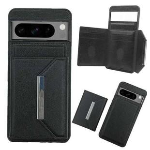 For Google Pixel 9 Pro XL Solid Color Metal Buckle Card Slots Bag Phone Case(Black)