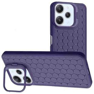 For Xiaomi Redmi 12 4G Honeycomb Radiating Lens Holder TPU Phone Case(Purple)