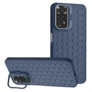 For Xiaomi Redmi Note 11 Pro Honeycomb Radiating Lens Holder TPU Phone Case(Blue)