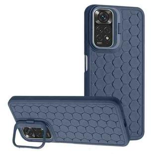 For Xiaomi Redmi Note 12 Pro 4G Honeycomb Radiating Lens Holder TPU Phone Case(Blue)