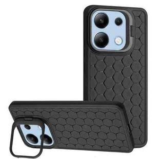 For Xiaomi Redmi Note 13 4G Honeycomb Radiating Lens Holder TPU Phone Case(Black)