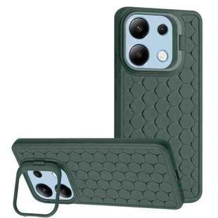 For Xiaomi Redmi Note 13 4G Honeycomb Radiating Lens Holder TPU Phone Case(Green)