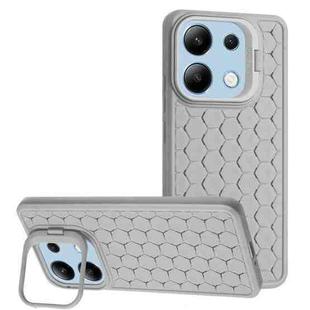 For Xiaomi Redmi Note 13 4G Honeycomb Radiating Lens Holder TPU Phone Case(Grey)