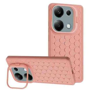 For Xiaomi Redmi Note 13 Pro 4G Honeycomb Radiating Lens Holder TPU Phone Case(Pink)