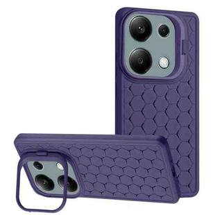 For Xiaomi Redmi Note 13 Pro 4G Honeycomb Radiating Lens Holder TPU Phone Case(Purple)