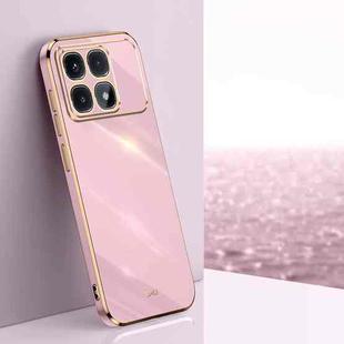 For Redmi K70 Ultra XINLI Straight 6D Plating Gold Edge TPU Phone Case(Cherry Purple)