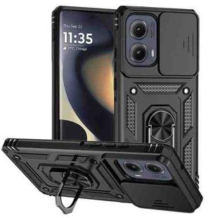 For Motorola Edge 5G 2024 Sliding Camshield Holder Phone Case(Black)