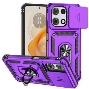 For Motorola Moto G 5G 2025 Sliding Camshield Holder Phone Case(Purple)