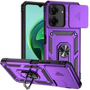 For Xiaomi Redmi 13C Sliding Camshield Holder Phone Case(Purple)