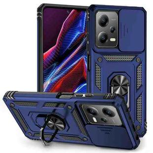 For Xiaomi Redmi Note 12 Pro 5G Global Sliding Camshield Holder Phone Case(Blue)