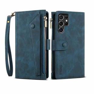 For Samsung Galaxy S25 Ultra 5G ESEBLE Retro Frosted RFID Flip Leather Phone Case(Dark Green)